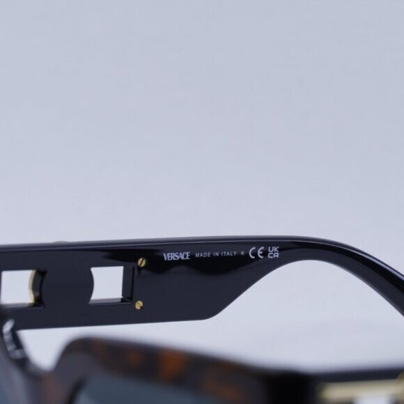 🕶️ New Versace VE4458 542987 Sunglasses - Havana Frame, Dark Grey Lenses - Picture 6 of 11